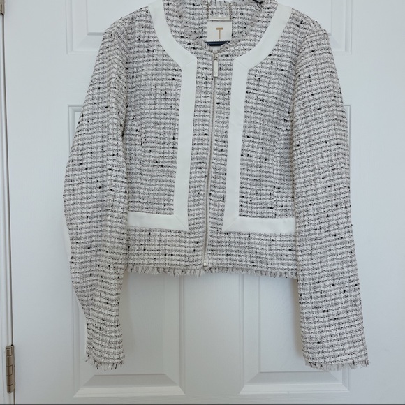 Ted Baker Stripe Panel Cropped Jacket - Picture 2 of 6